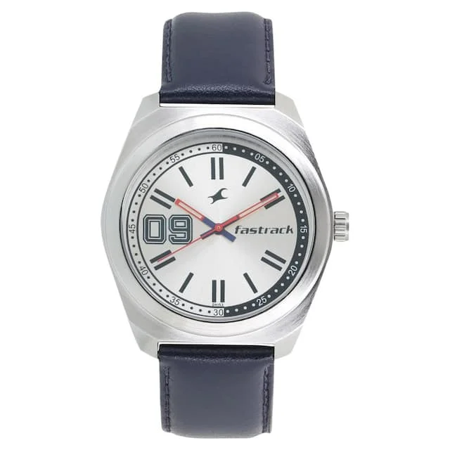 mens fitness watches with step counter -Varsity Blue Leather