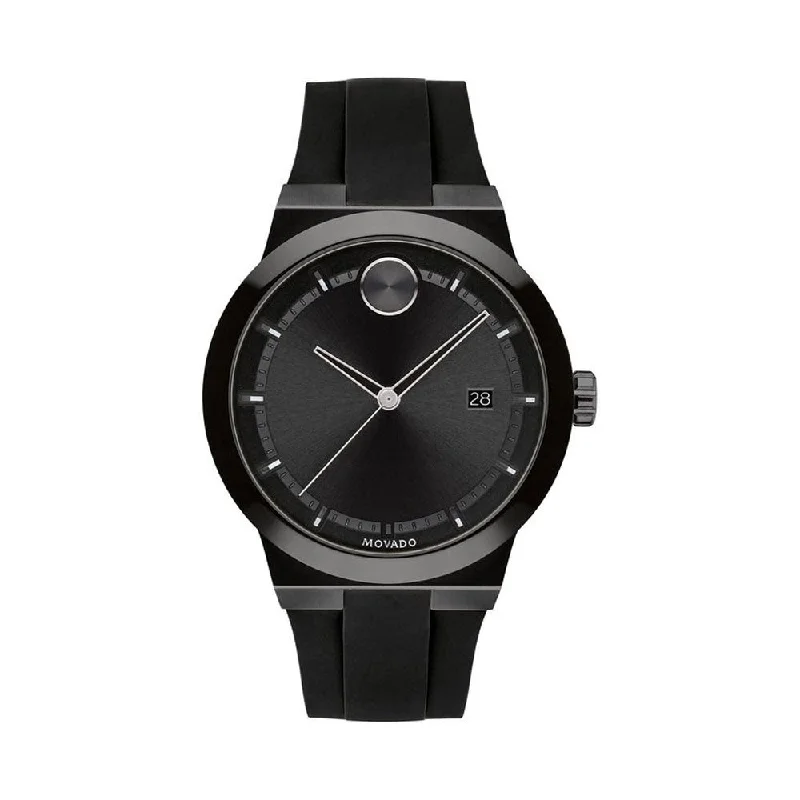 elegant mens watches with polished metal case -MOVADO 3600621 Bold Watch For Men