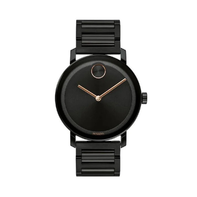 men’s watches for casual and formal wear -MOVADO Bold Evolution Black Dial Black Steel Men's Watch 3600752