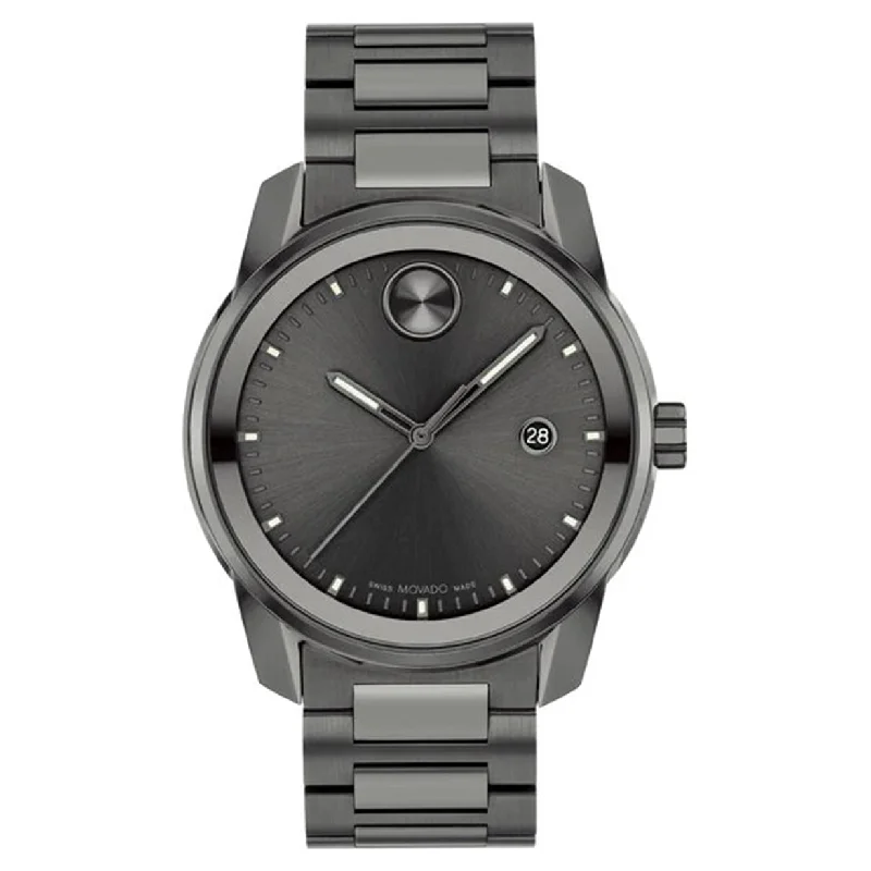 watches for women with colored straps -Movado Bold Verso Gunmetal Dial Men 42mm