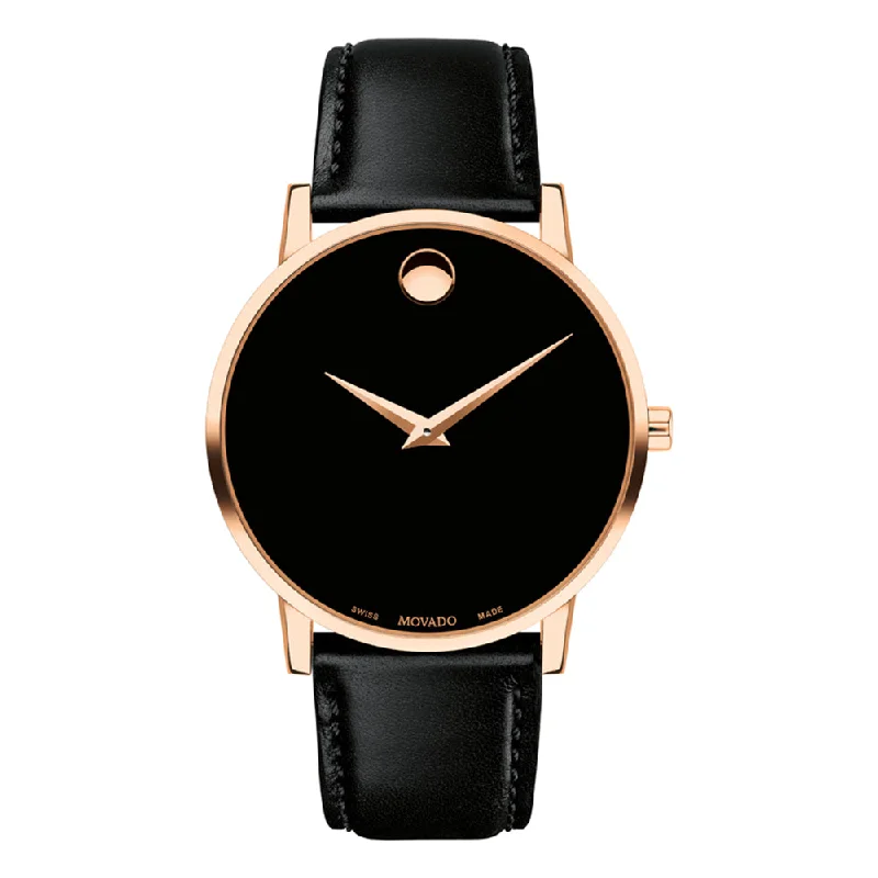 men’s wristwatches with gold finishes -MOVADO Men MUSEUM - 607272