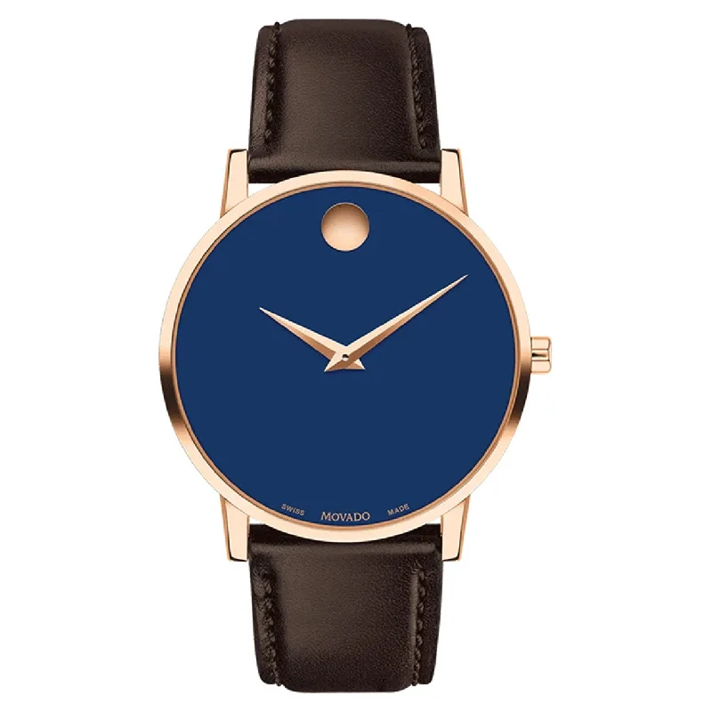 men’s watches with crystal-clear sapphire glass -Movado Museum Classic Blue Dial Men 40mm