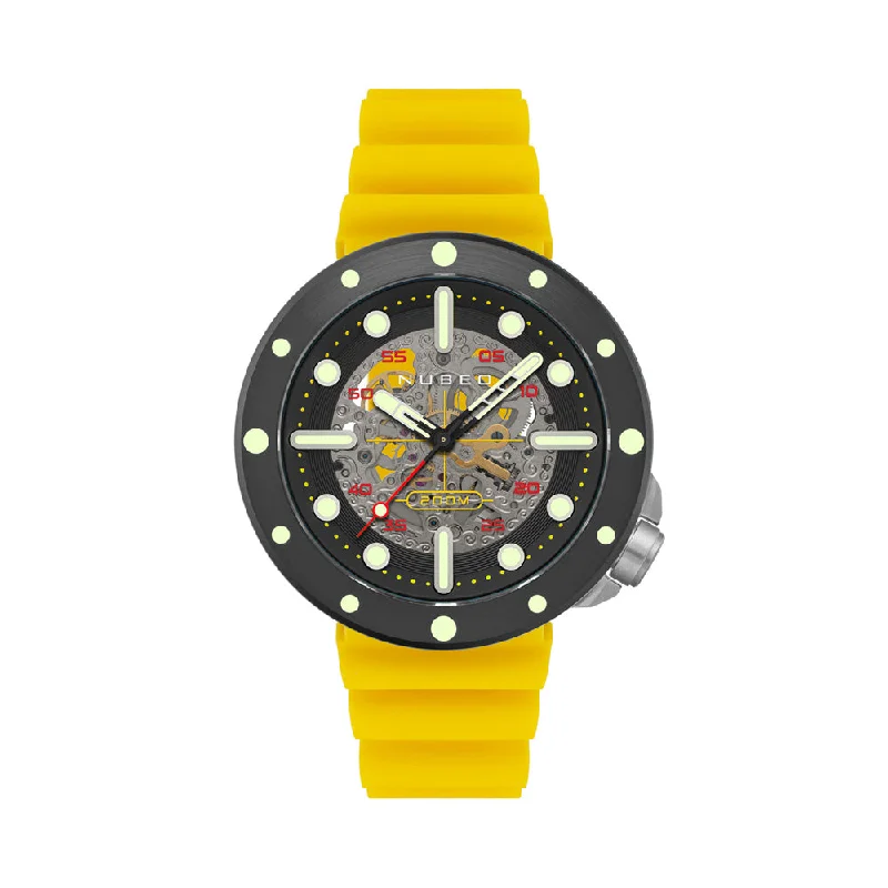 unique women’s watches with bright colors -Nubeo Cassini Automatic Black Luminous Round Dial Men’s Watch – NB-6058-01