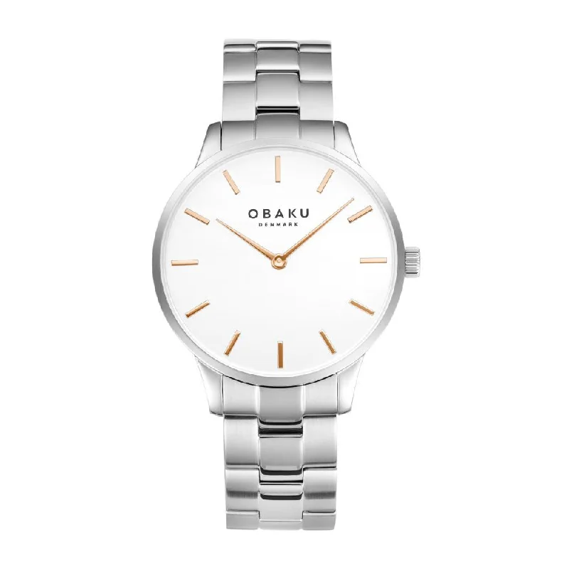 classic digital watches for men -OBAKU Men Lyng Peach - V247GXCISC