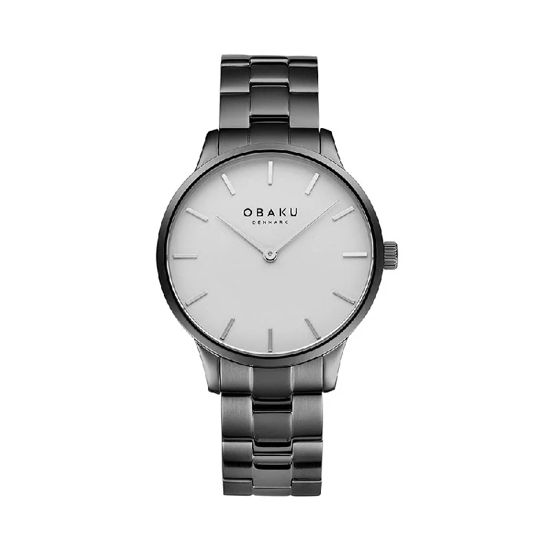 best women’s watches with fashion-forward designs -OBAKU V247GXUISU Lyng Slate Analog Watch For Men