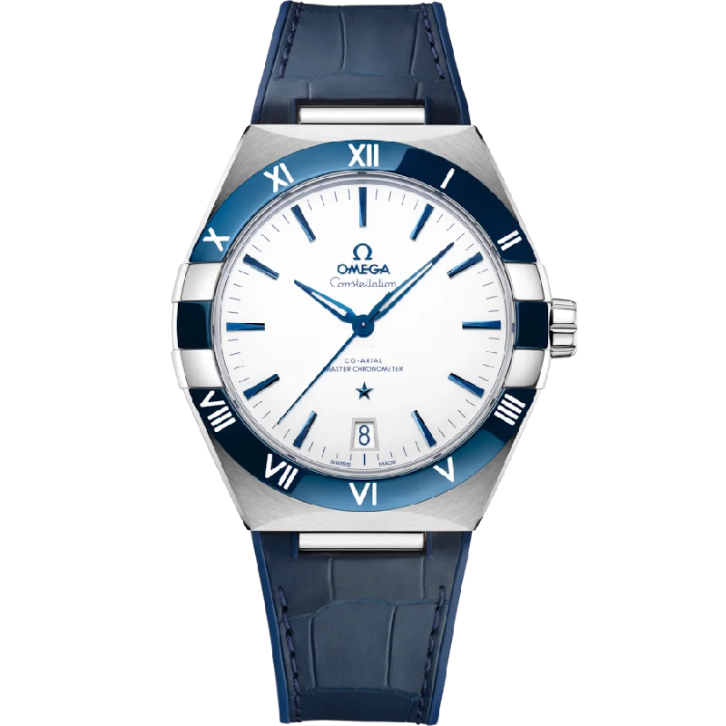 waterproof watches for men with high depth rating -Omega Constellation Co‑Axial Master Chronometerwhite Dial Men 41MM