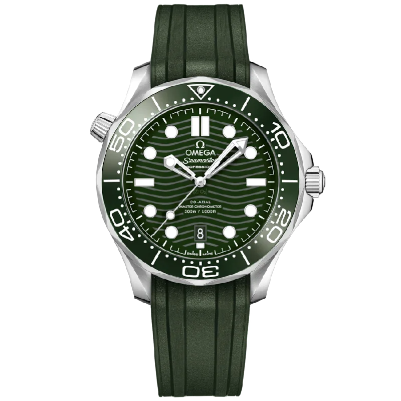 best luxury watches for women under 500 -Omega Seamaster Diver 300M Co‑Axial Master Chronometergreen Dial Men 42MM