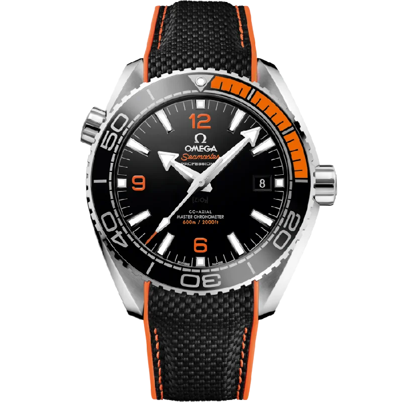 men’s watches with crystal-clear sapphire glass -Omega Seamaster Planet Ocean 600M Co‑Axial Master Chronometer Black Dial Men 43.5MM