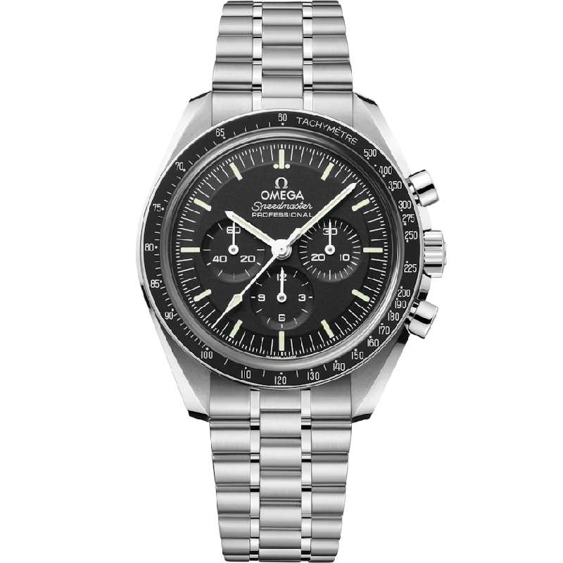 casual wristwatches for women with simple designs -Omega Speedmaster Moonwatch Professional Co‑Axial Master Chronometerblack Dial Men 42MM