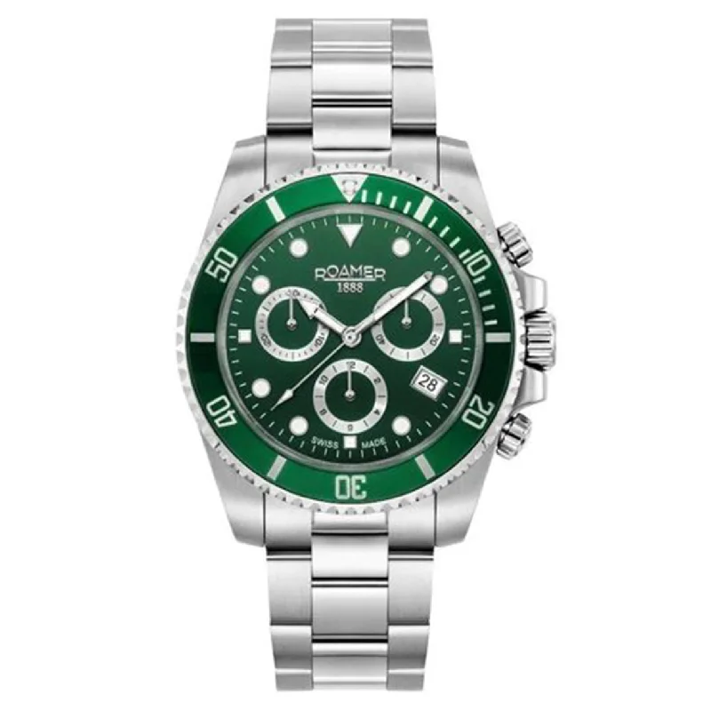 mens watches with tactical features -Deep Sea 100 Green Dial