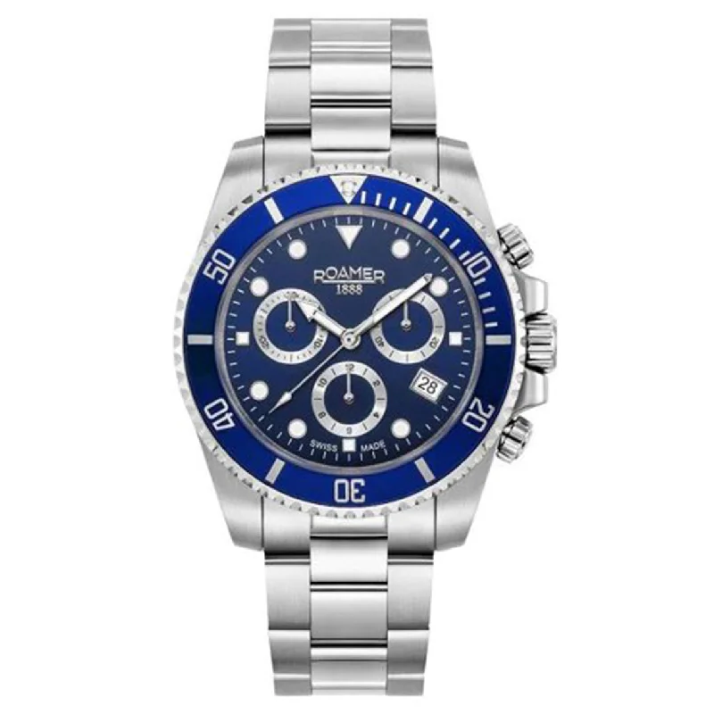 digital sports watches for men with water resistance -Deep Sea 100 Silver Stainless Steel