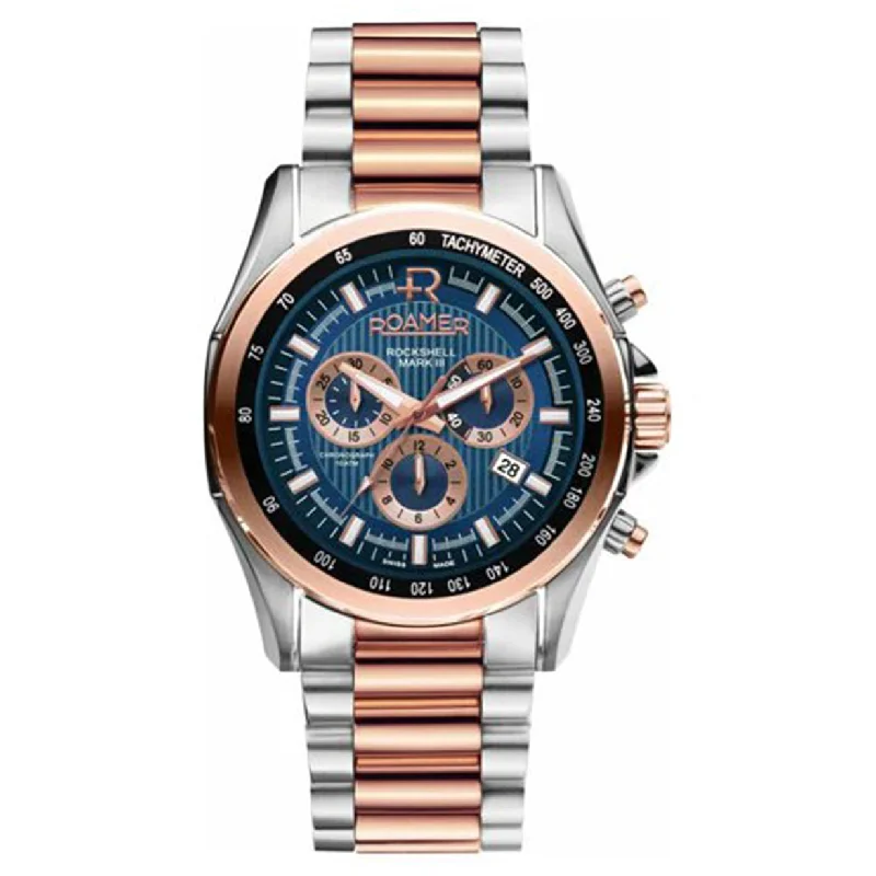 stylish women’s watches with modern aesthetics -Rockshell Mark III Chrono Blue Dial