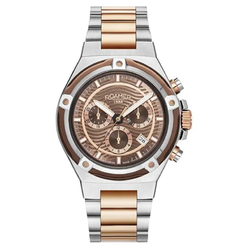 stylish women’s wristwatches with color straps -Tempo Master Chrono Brown Dial