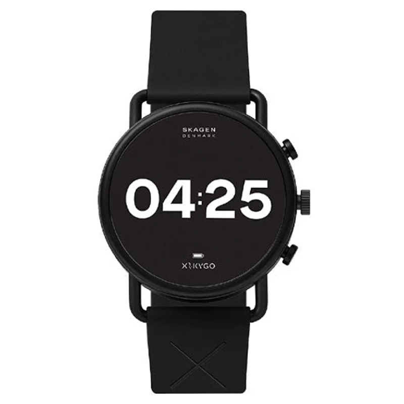 solar-powered watches for men with black dial -Skagen Falster 3 Black Dial Men 42mm