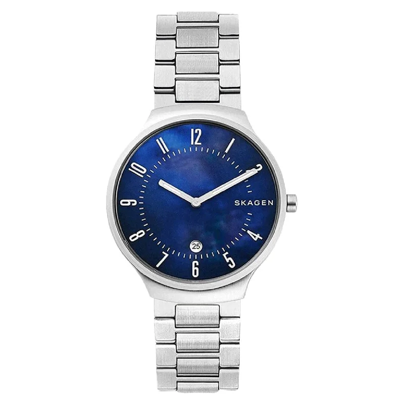 best fitness watches for cycling and running -Skagen Grenen Blue Dial Men 38mm