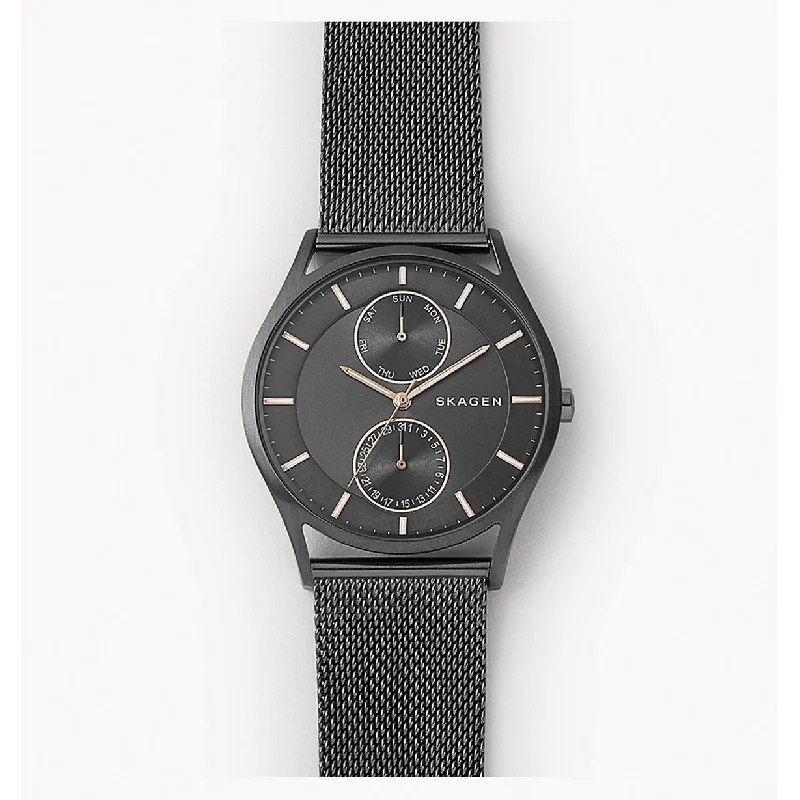 casual wristwatches for women with simple designs -Skagen Holst Grey Dial Men 40mm