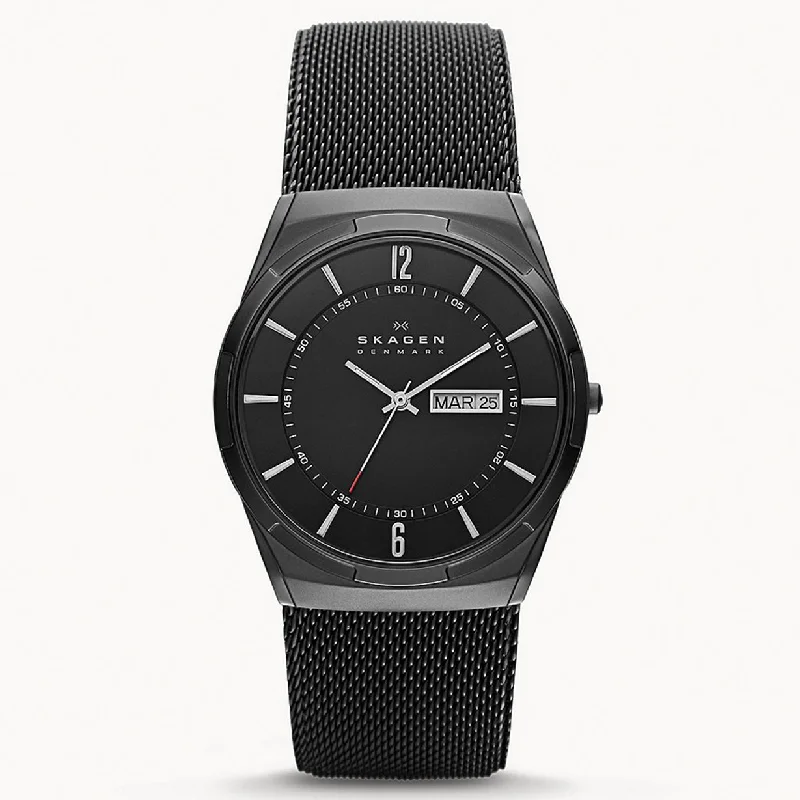 wristwatches for women with adjustable mesh band -Skagen Melbye Black Dial Men 40mm