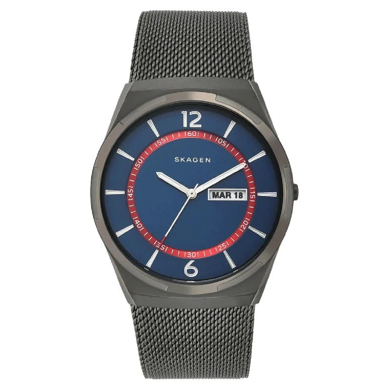 mens watches with military-grade durability -Skagen Melbye  Navy Dial Men 40mm