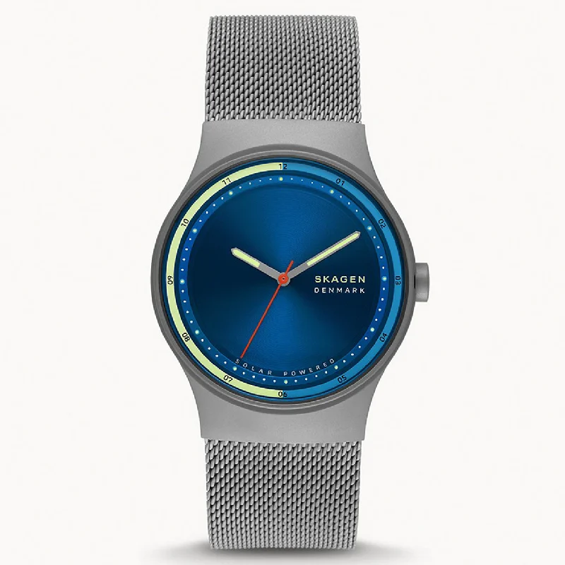 sporty wristwatches for men with water resistance -Skagen Skagen Sol Blue Dial Men 40mm