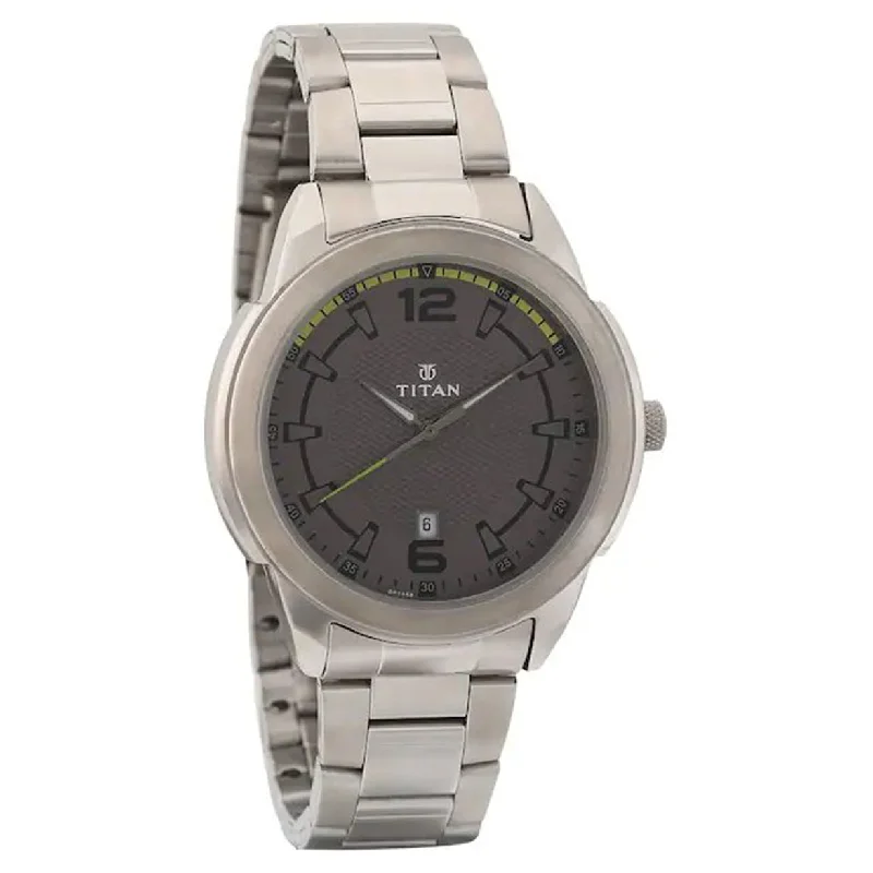 mens wristwatches with extra features -Titan Grey Analog