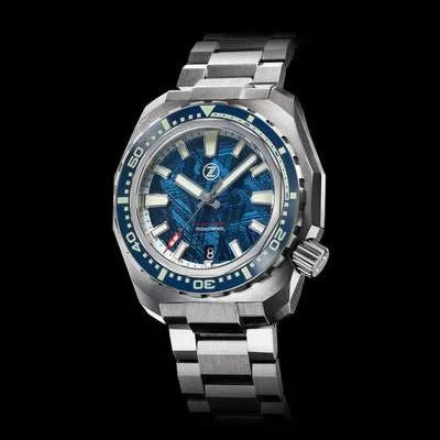 women’s fitness watches with heart rate monitor -Zelos Hammerhead 3 Steel Blue Meteorite Limited Edition